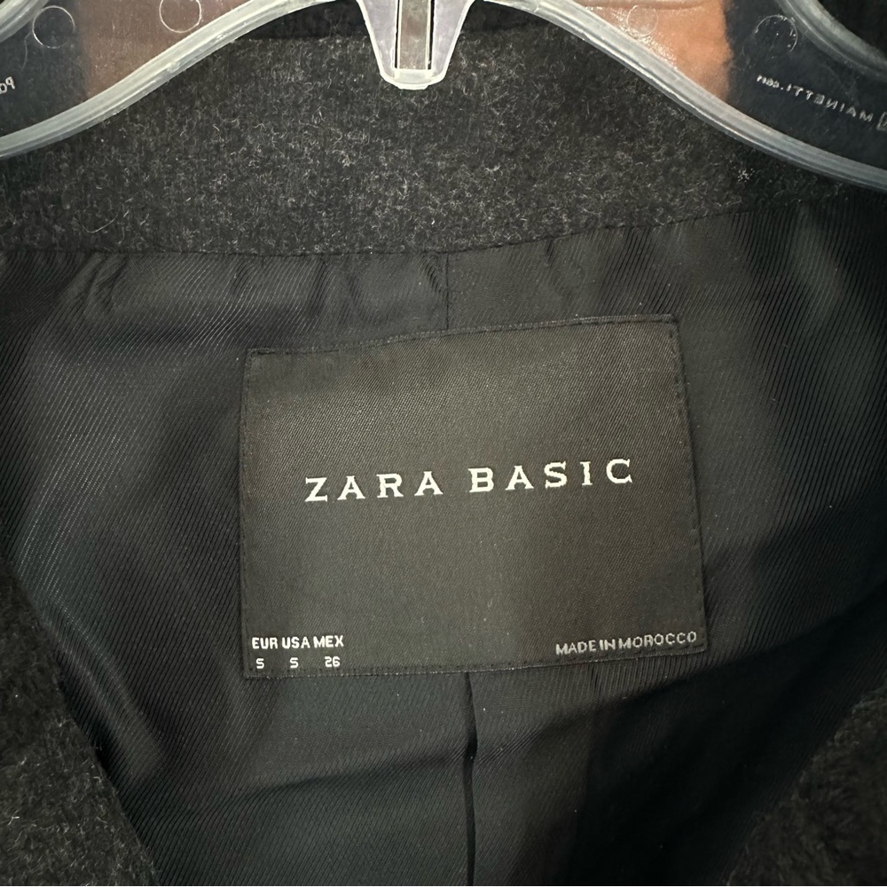 Zara Basic Peacoat Button Wool Blend Womans Small… - image 3